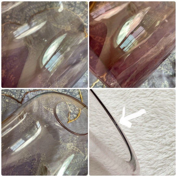 Anthro Ombre Glass Cloche Hurricane Candle Holder Blush Amber - Picture 15 of 16